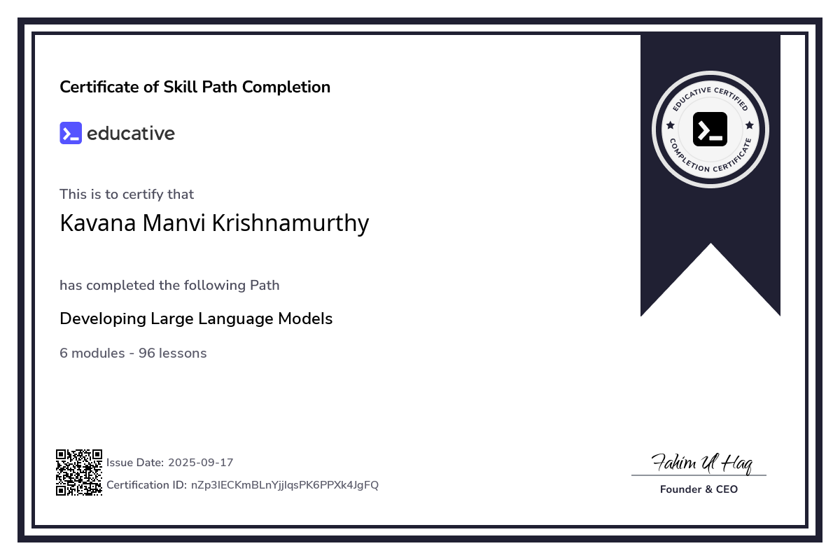 LLM Certificate